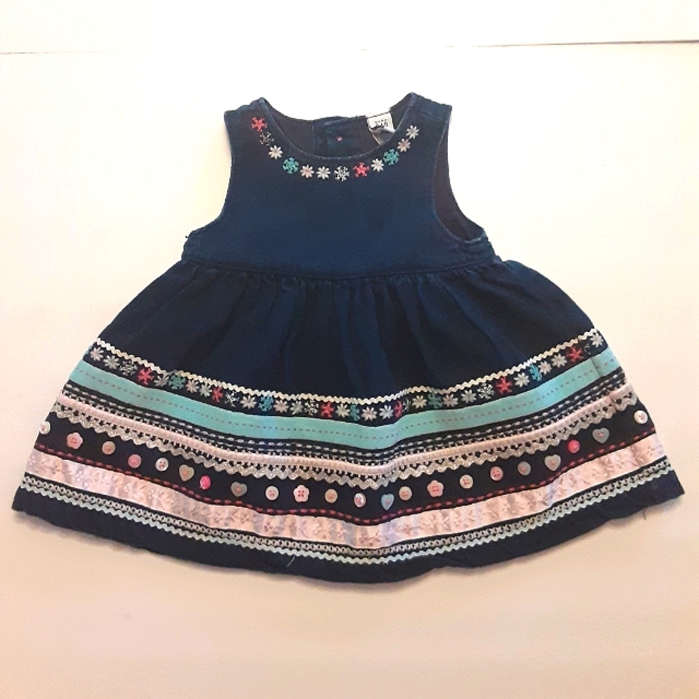 BABY GAP,  Girls Denim Dress. Size 0-3 mos.